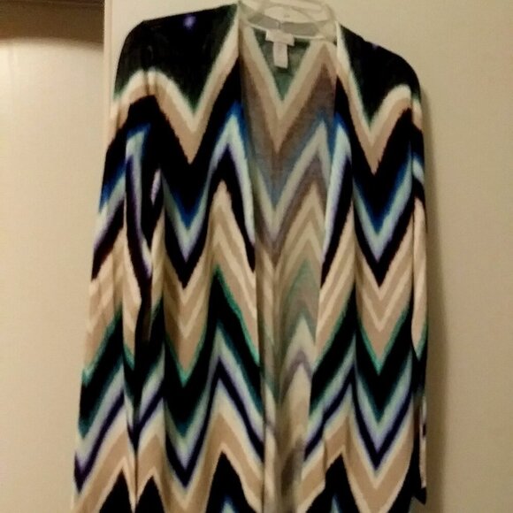 Chico's Sweater Chevron Sweater Size 0 - Picture 2 of 16